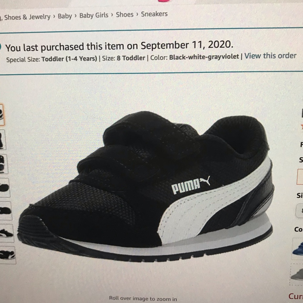 Size 8 toddler Puma Shoes